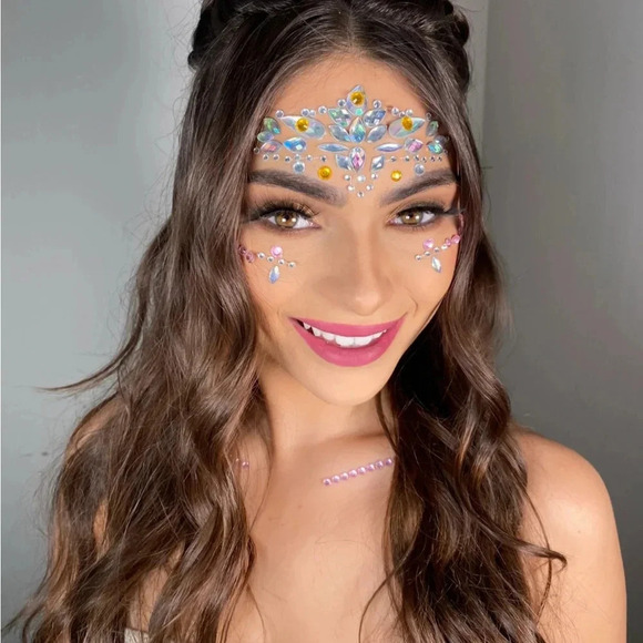 Set of 3 Face Gem Stickers Festival Makeup Mermaid Fairy Carnival New You Pick 3 - Picture 4 of 9